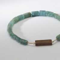 necklace aquamarine rosegold