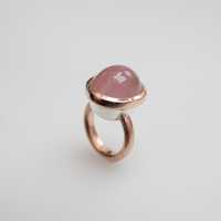 Ring rosegold rosequartz